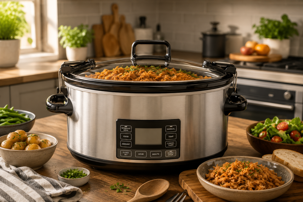 Crock-Pot 7-quart programmable slow cooker stainless steel best slow cookers for families