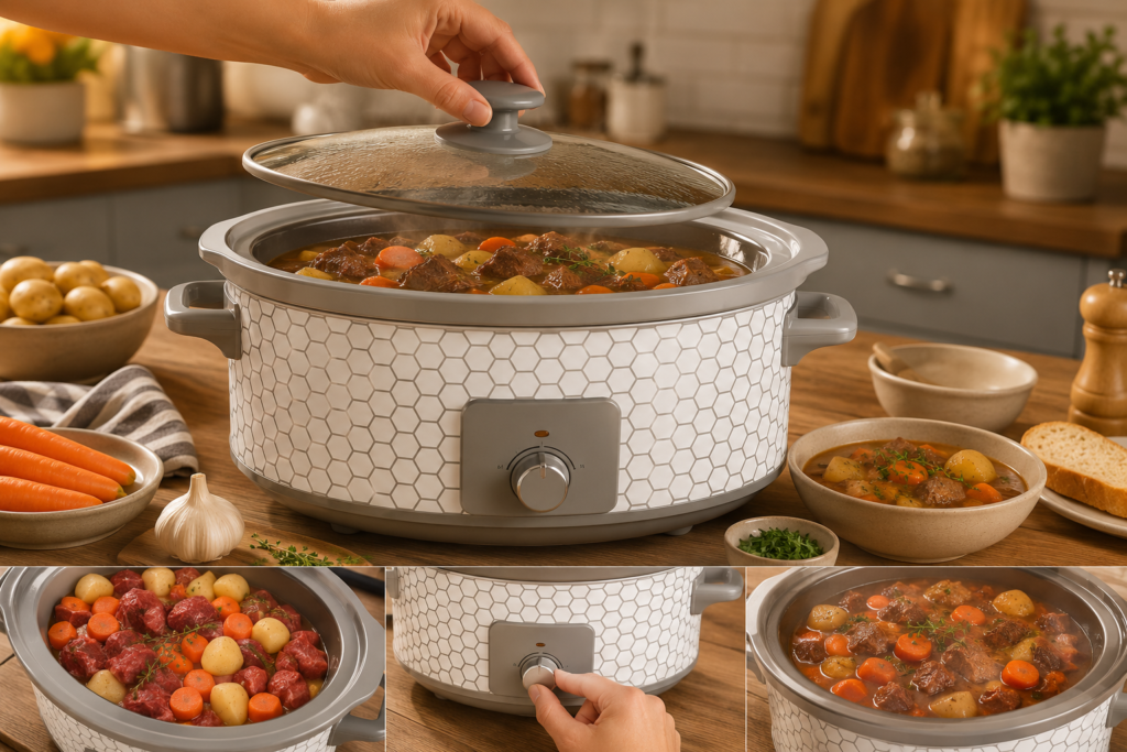 Black+Decker 7 quart dial control slow cooker cream finish best slow cookers