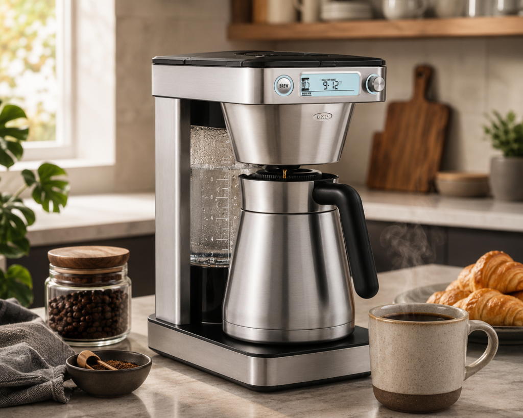 OXO 12-cup coffee makers podless single-serve stainless steel