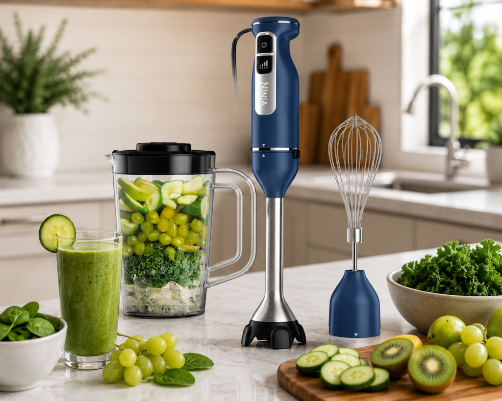 Ninja immersion blender and whisk 4 speed hand blender best blender deep navy