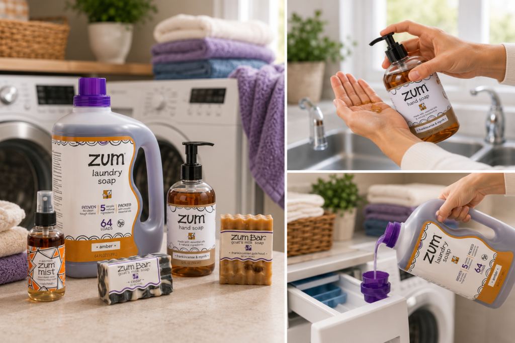 Zum by Indigo Wild frankincense myrrh natural plant-based fresh laundry soap