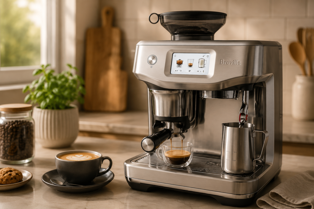 Breville Barista Touch Impress espresso coffee maker stainless steel